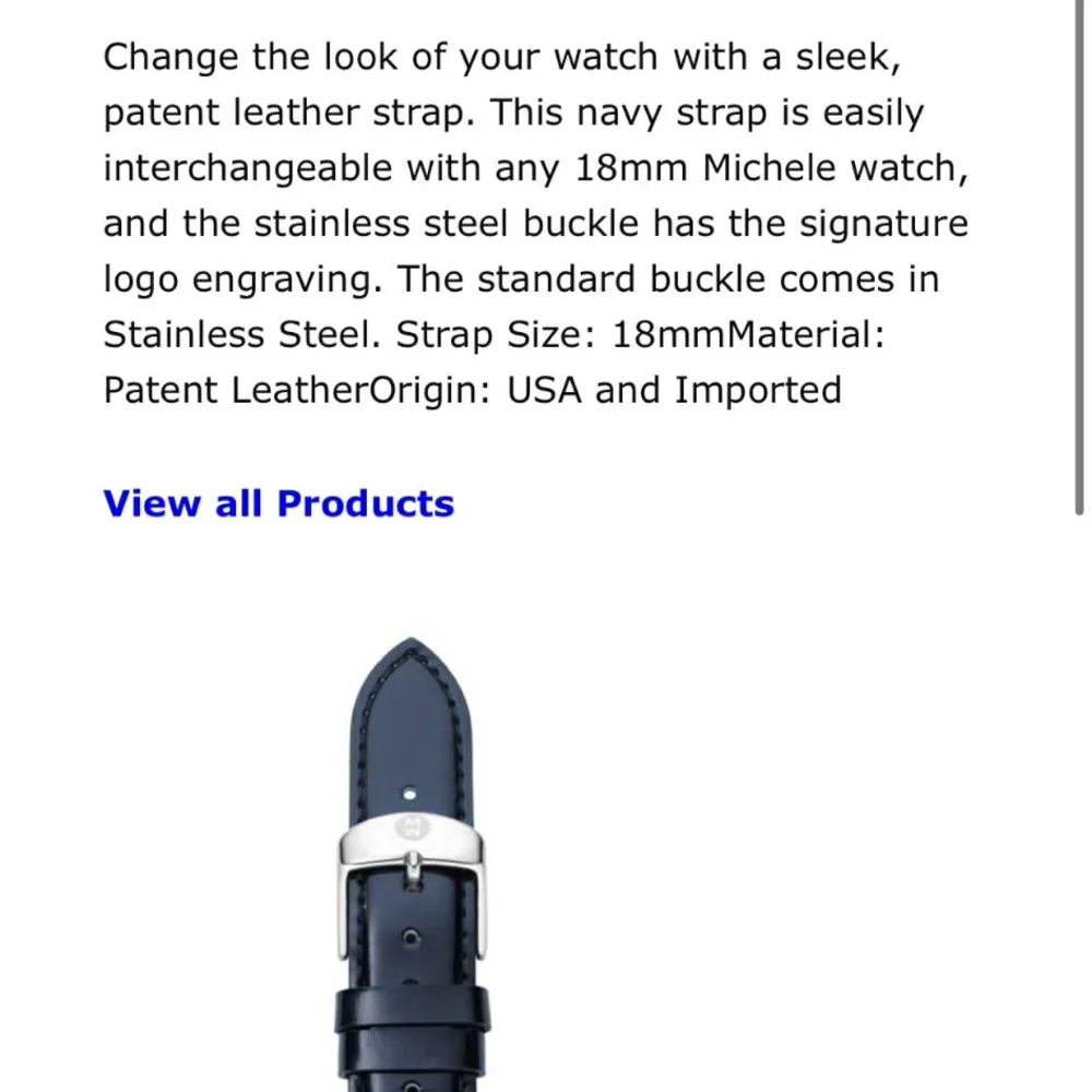 Michele Multicolor Dial Watch with Black Strap - Picture 10 of 10